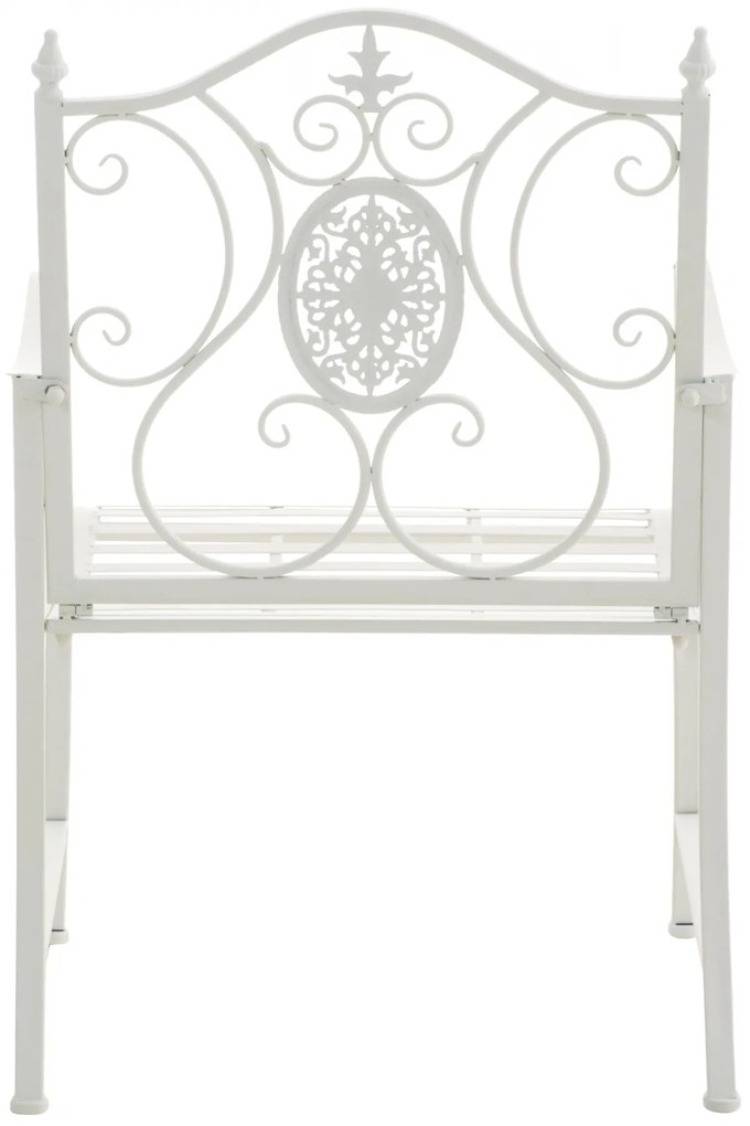 Kovová stolička Punjab s područkami - Biela