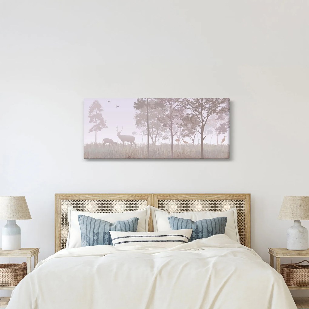 Obraz - Lesík jednofarebný (120x50 cm)