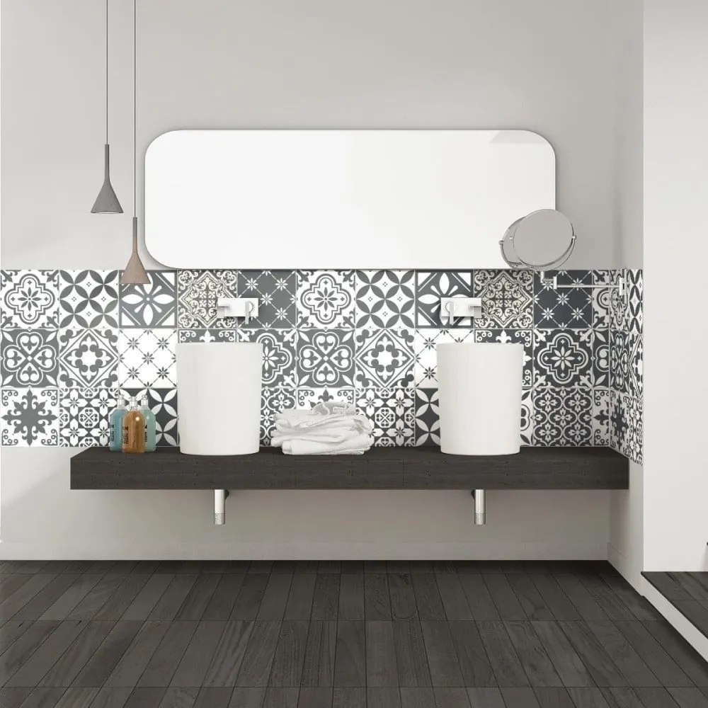 Sada 15 samolepiek Ambiance Wal, 15 x 15 cm