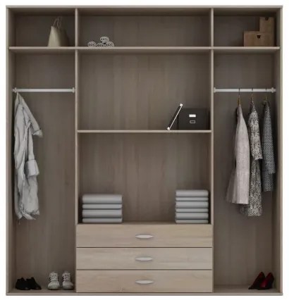 Šatníková skriňa Ozyrys 200 cm, biela