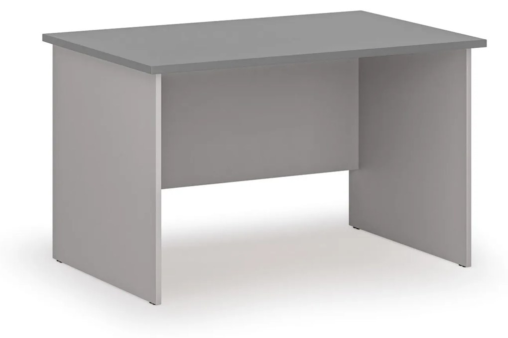 Kancelársky písací stôl rovný PRIMO GRAY, 1200 x 800 mm, sivá/grafit