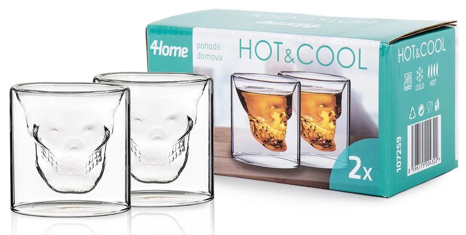 4Home Poldecáky Skull Hot&Cool 80 ml, 2 ks