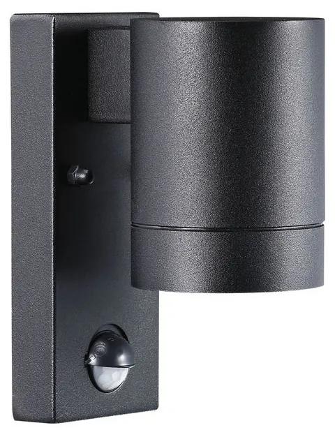 NORDLUX Záhradné nástenné svietidlo so senzorom TIN, 1xGU10, 35 W, čierne