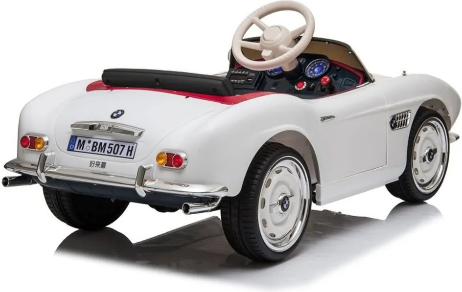 LEAN CARS BMW Retro biele auto na batérie