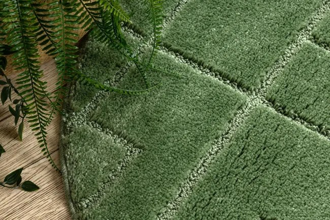 Kúpeľňový koberček SUPREME LINES línie, zelený kruh