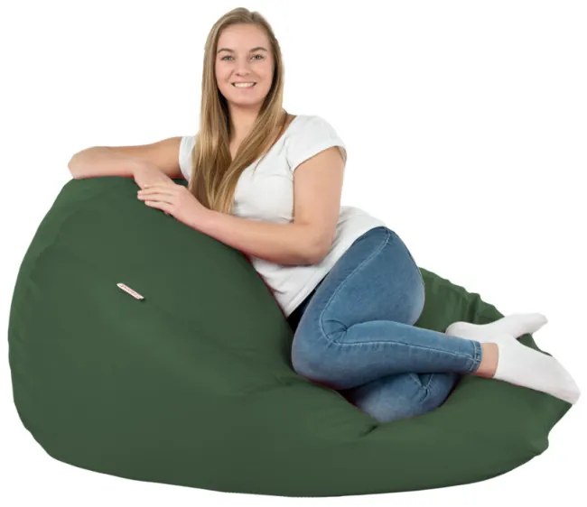 Sedací vak SAKO tmavozelený ekokoža