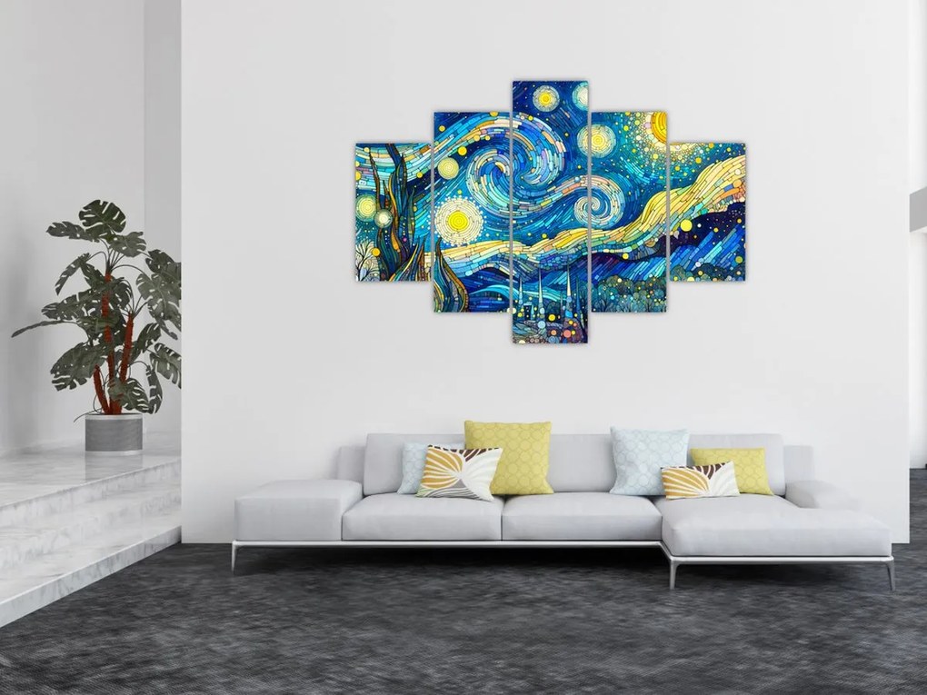 Obraz – Mozaika hviezdnej noci (150x105 cm)