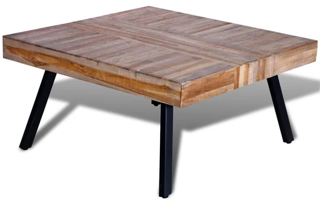 vidaXL Konferenčný stolík, štvorcový, recyklované tíkové drevo