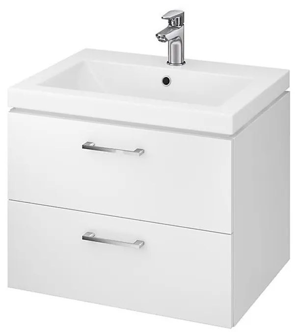 Cersanit S801-147-DSM - Závesná kúpeľňová skrinka s umývadlom LARA 60 cm biela