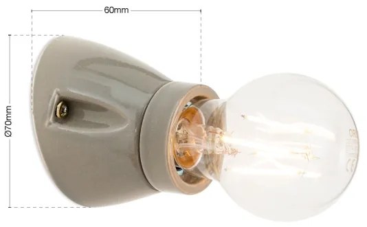 Orion - Nástenné svietidlo FROST 1xE27/60W/230V sivé