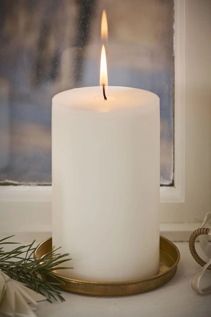 Ib Laursen Sviečka Church Rustic White 15 cm
