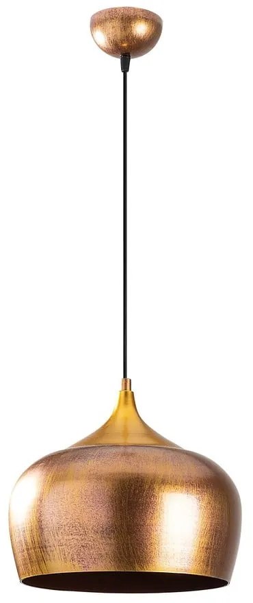 Závesné svietidlo v zlatej farbe s kovovým tienidlom ø 30 cm Berceste – Opviq lights