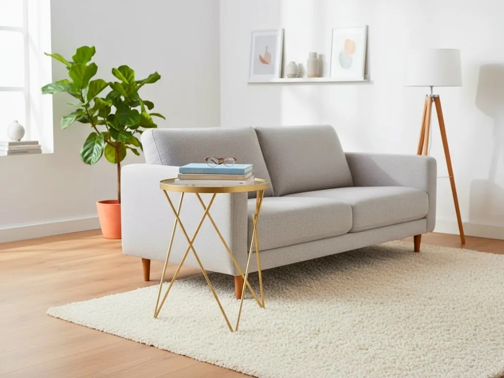 Odkladací stolík EMILY Ø 35,5 cm, zlatý