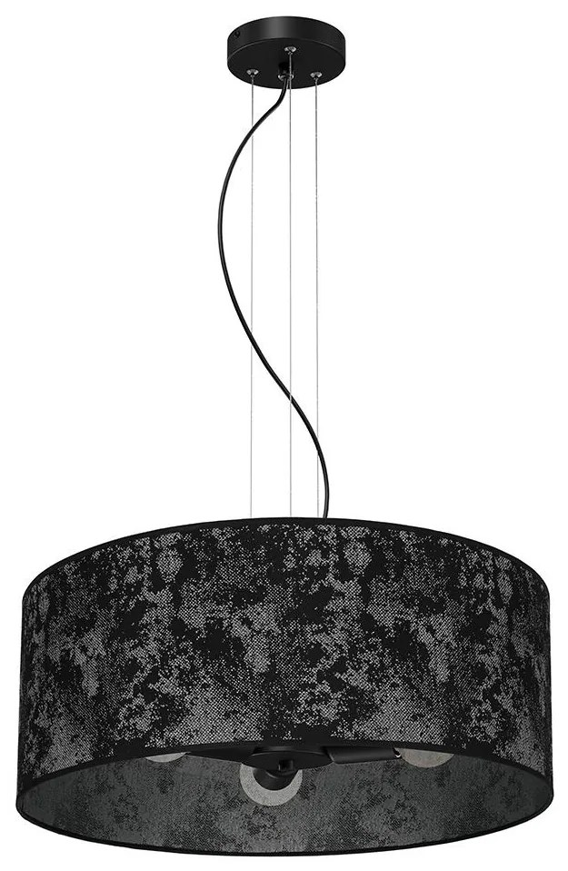 Luster na lanku SATINO 3xE27/60W/230V čierna/šedá