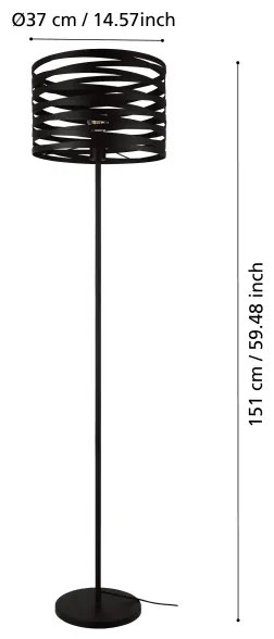 Eglo 99507 - Stojacia lampa CREMELLA 1xE27/40W/230V