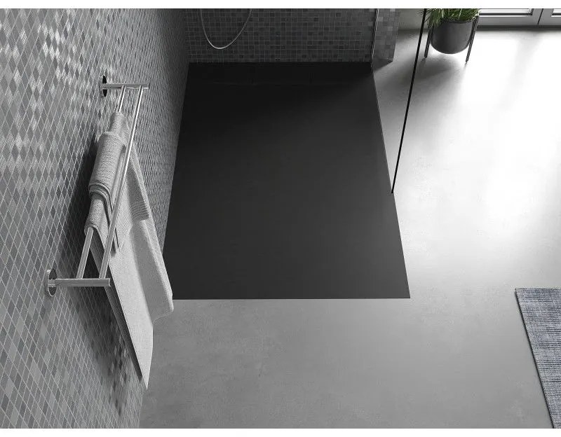 Mexen Otto, SMC obdĺžniková sprchová vanička 130 x 80 cm, čierna, 4N708013
