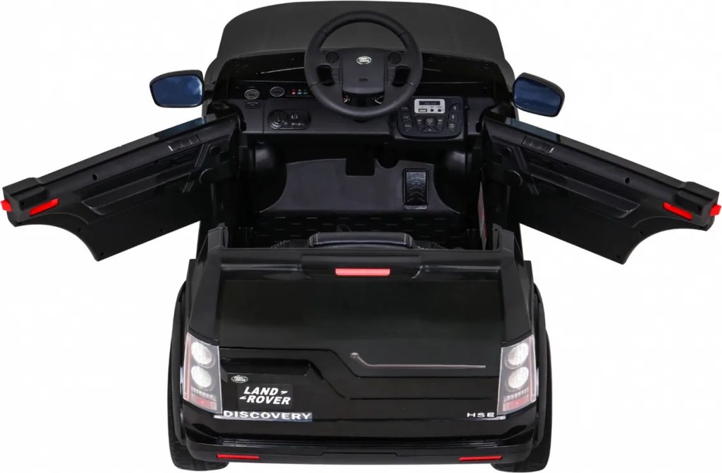 Ramiz Land Rover Discovery Elektrické auto pre deti Čierne SUV + diaľkové ovládanie