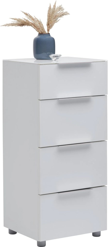 XXXLutz KOMODA, biela s vysokým leskom, 45,3/99,3/40 cm Voleo - Komody - 000554000102