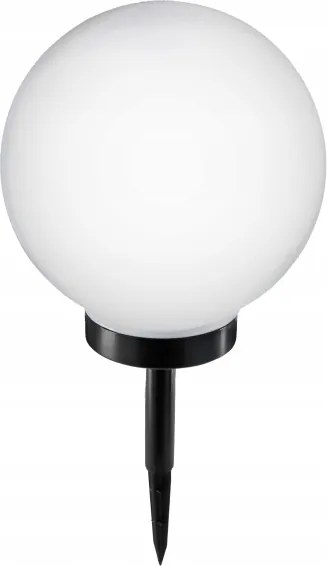 LED solárna lampa LED/1,2V 6500K 200 mAh pr. 25 cm IP44 biela/čierna