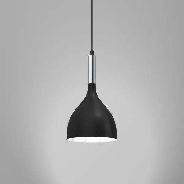 Luster na lanku NOAK 1xE27/15W/230V čierna/chróm