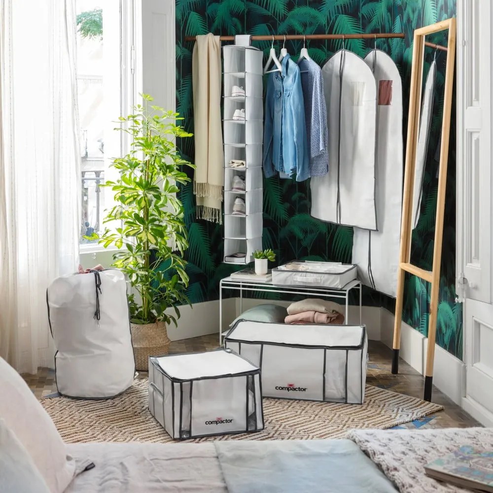 Vákuové/vystužené látkové úložné boxy na oblečenie v súprave 2 ks 65x45x27 cm Life – Compactor