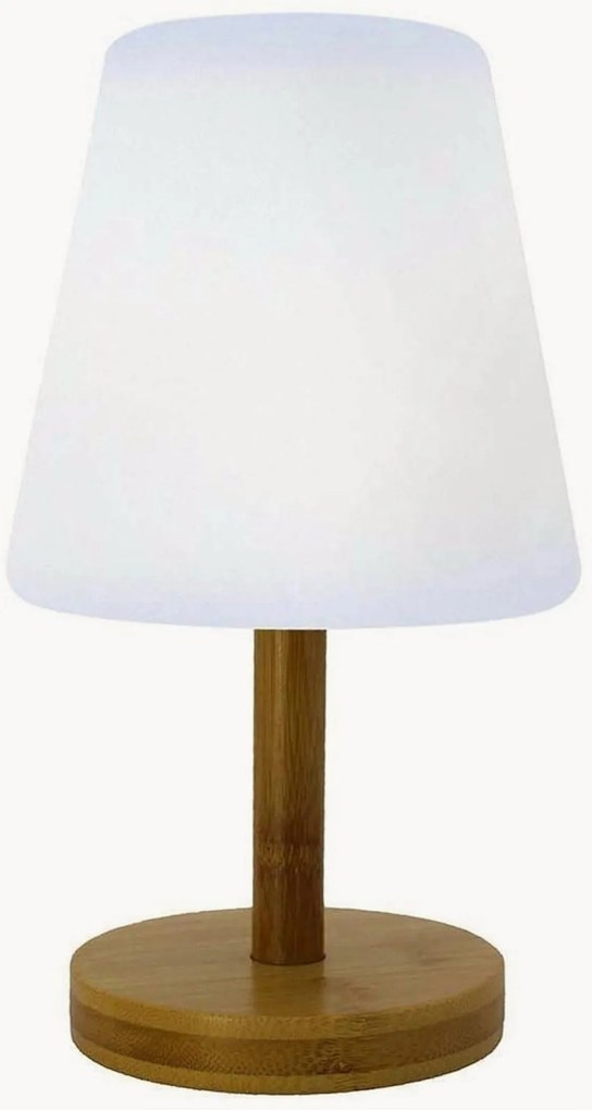 Bambusová prenosná stolová LED lampa Standy Mini