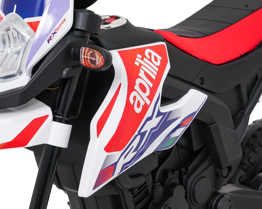 Ramiz Detský motocykel Aprilia RX biely