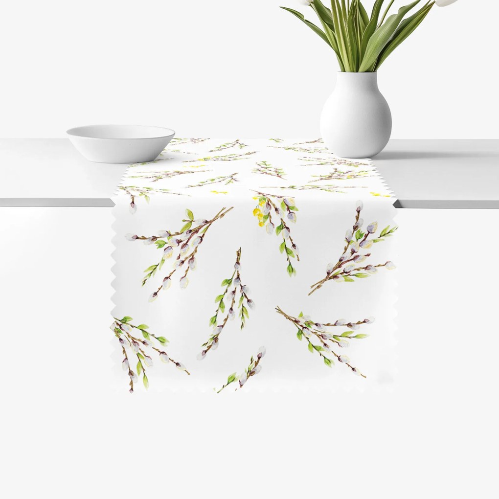 Goldea veľkonočný behúň na stôl teflónový - bahniatka 35x140 cm
