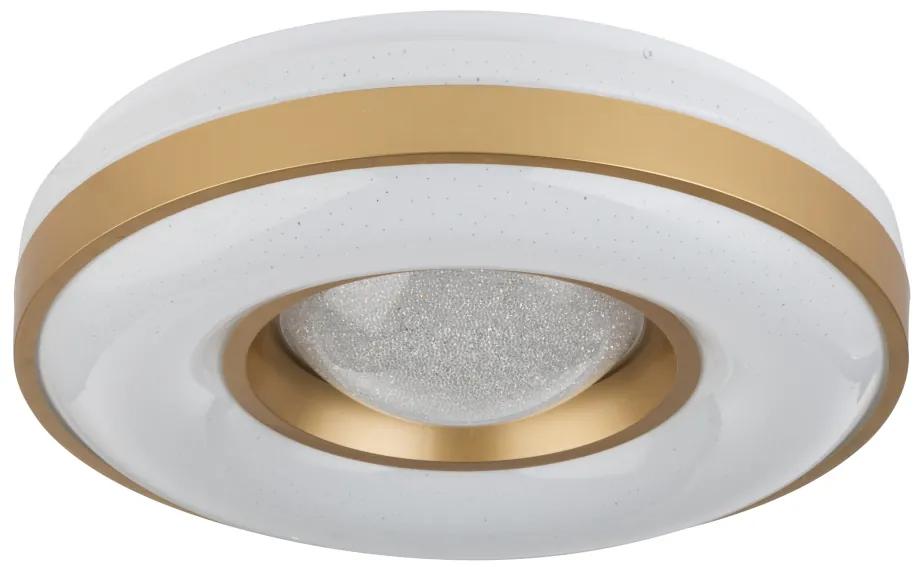 GLOBO LED dizajnové stropné osvetlenie COLLA, 24W, teplá biela, 41cm, guľaté, zlaté