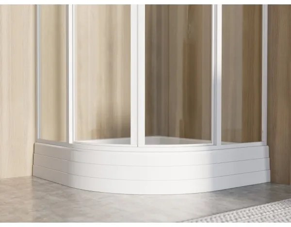 Ravak A207001120 - Štvrťkruhová sprchová vanička RONDA 90x90 cm biela