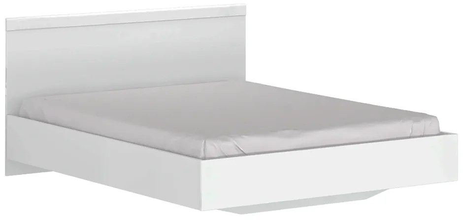 Manželská posteľ, 160x200, biela, LINDY