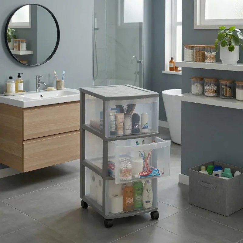 SUNDIS Úložný box s 3 zásuvkami, antracit, OFFICEMIX - MAXI