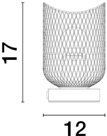 Dizajnová stolová lampa Lyron 12 biele