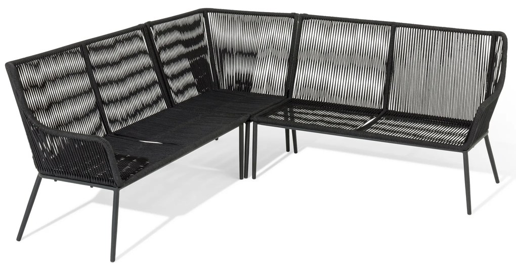 Rohová sedačka s textilným výpletom