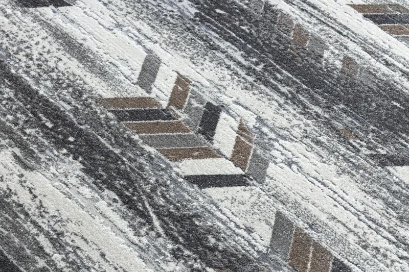 Moderný koberec NOBLE 9732 47   Rybia  kosť vintage, sivo / béžový
