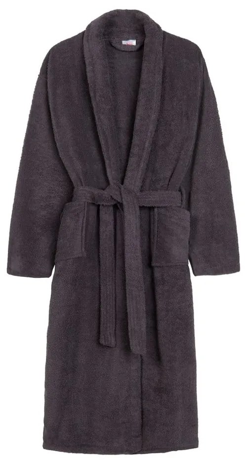 Antracitovosivý bavlnený župan veľkosť M/L Terry – HIP