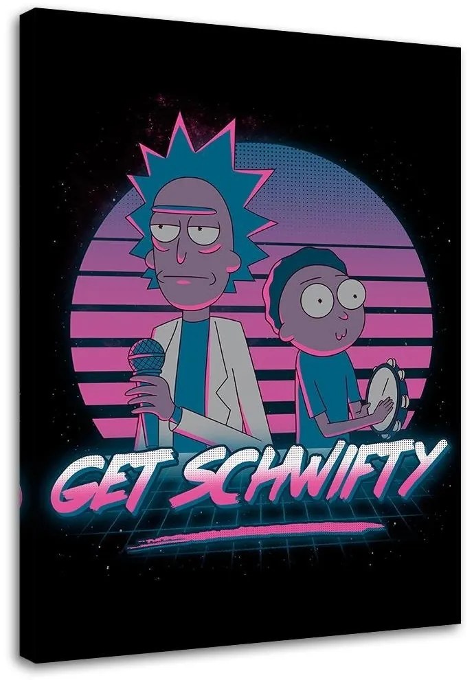 Gario Obraz na plátne Rick a Morty, karaoke - DDJVigo Rozmery: 40 x 60 cm