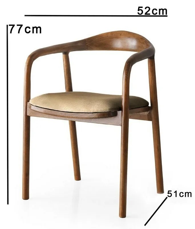 Jedálenská stolička PA Light Brown