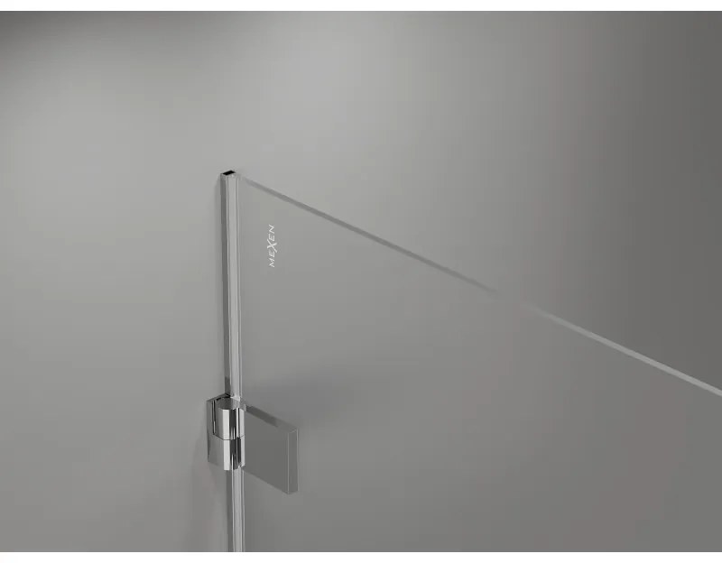 Mexen Lunar-B Duo, výklopný sprchový kút 85 x 75 cm, 8mm číre sklo, chrómový profil, 832-085L-075P-01-00