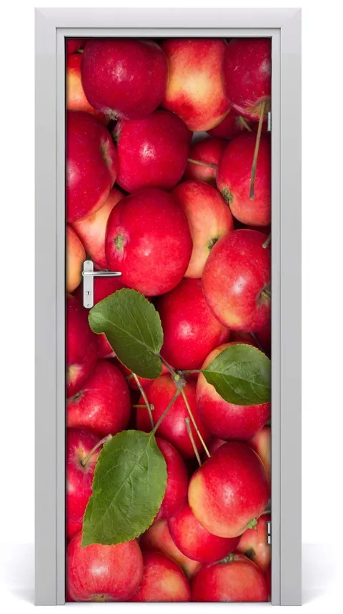 Fototapeta na dvere samolepiace červené jablká 75x205 cm