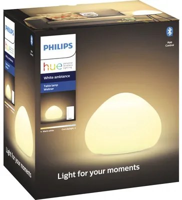 LED stolová lampa Philips HUE Wellner 8W 806lm 2200-6500K biela s diaľkovým ovládaním