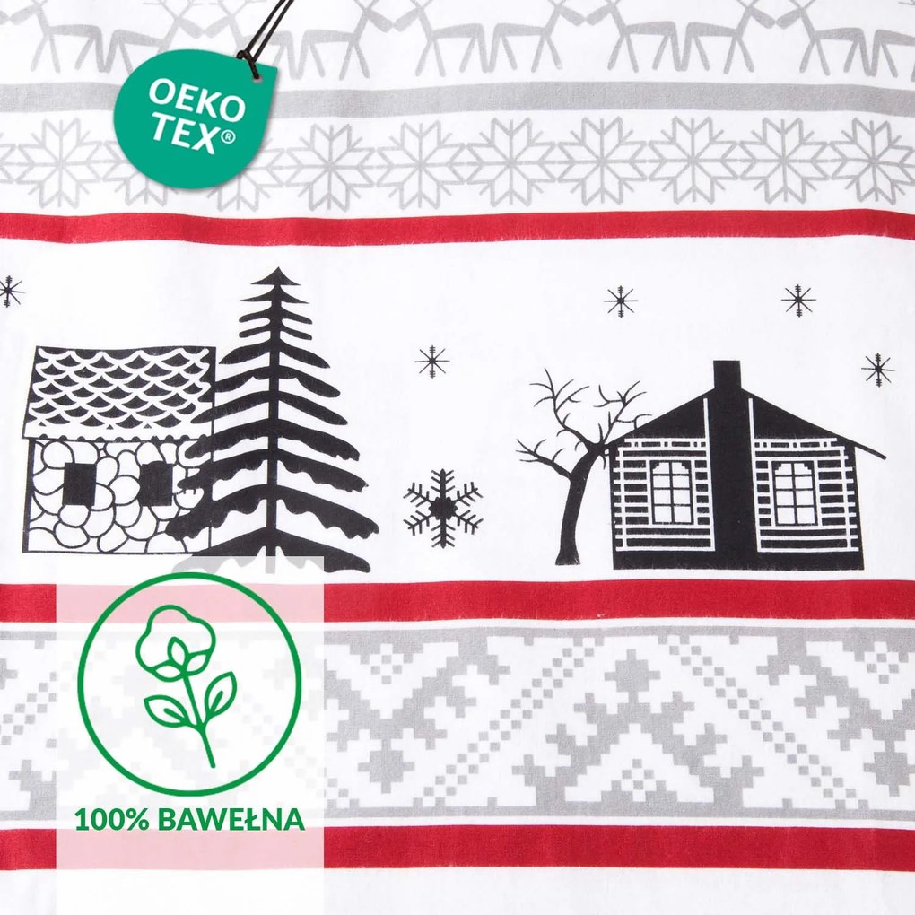 VIANOČNÉ FLANELOVÉ OBLIEČKY FLANELOVE 180X200 CM, 2KS 70X80 CM VZOROVANÉ