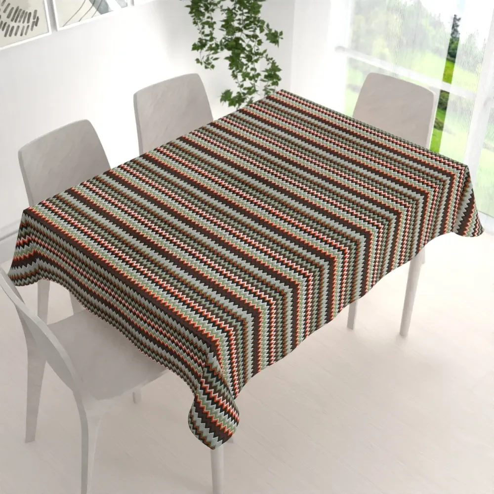 Biante Bavlnený obdĺžnikový obrus Sandra SA-097 Retro cik cak 120x160 cm