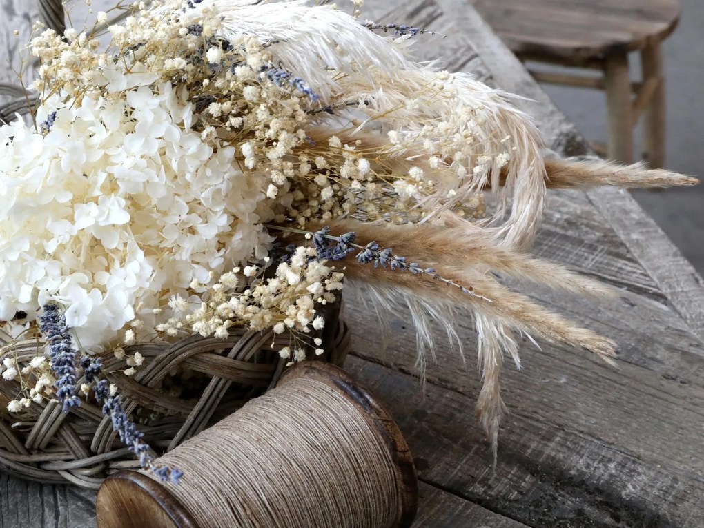 Dekorácia sušená kvetina Baby's Breath Flowers - 77 cm