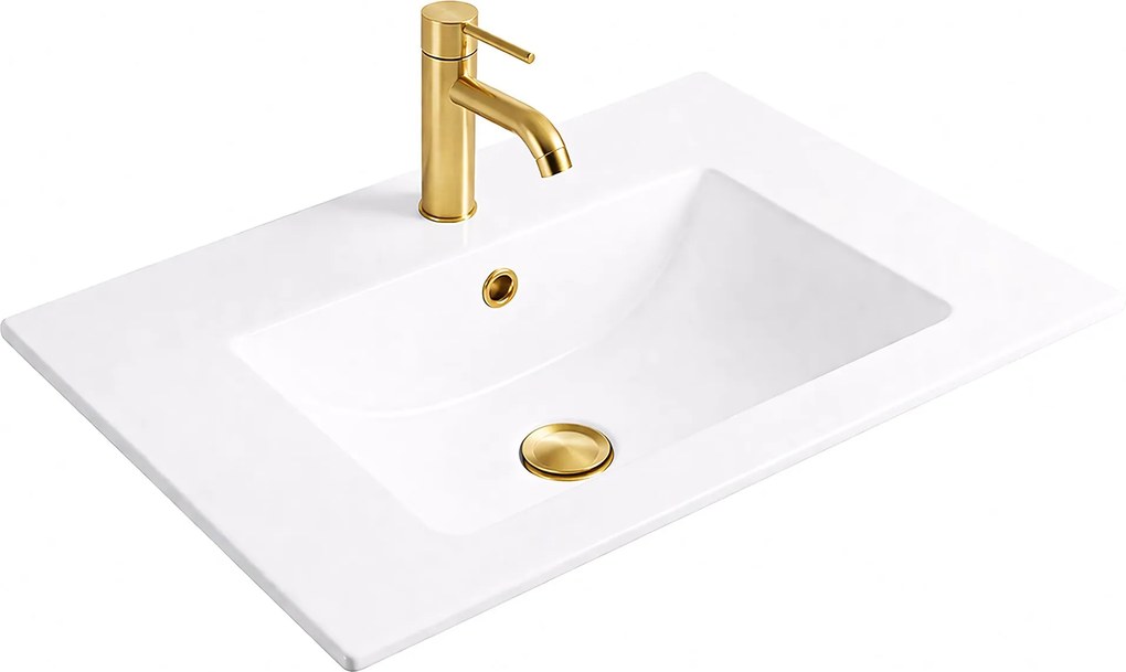 Rea Dafne 70 umývadlo, 72 x 47 cm, biela, REA-U0190