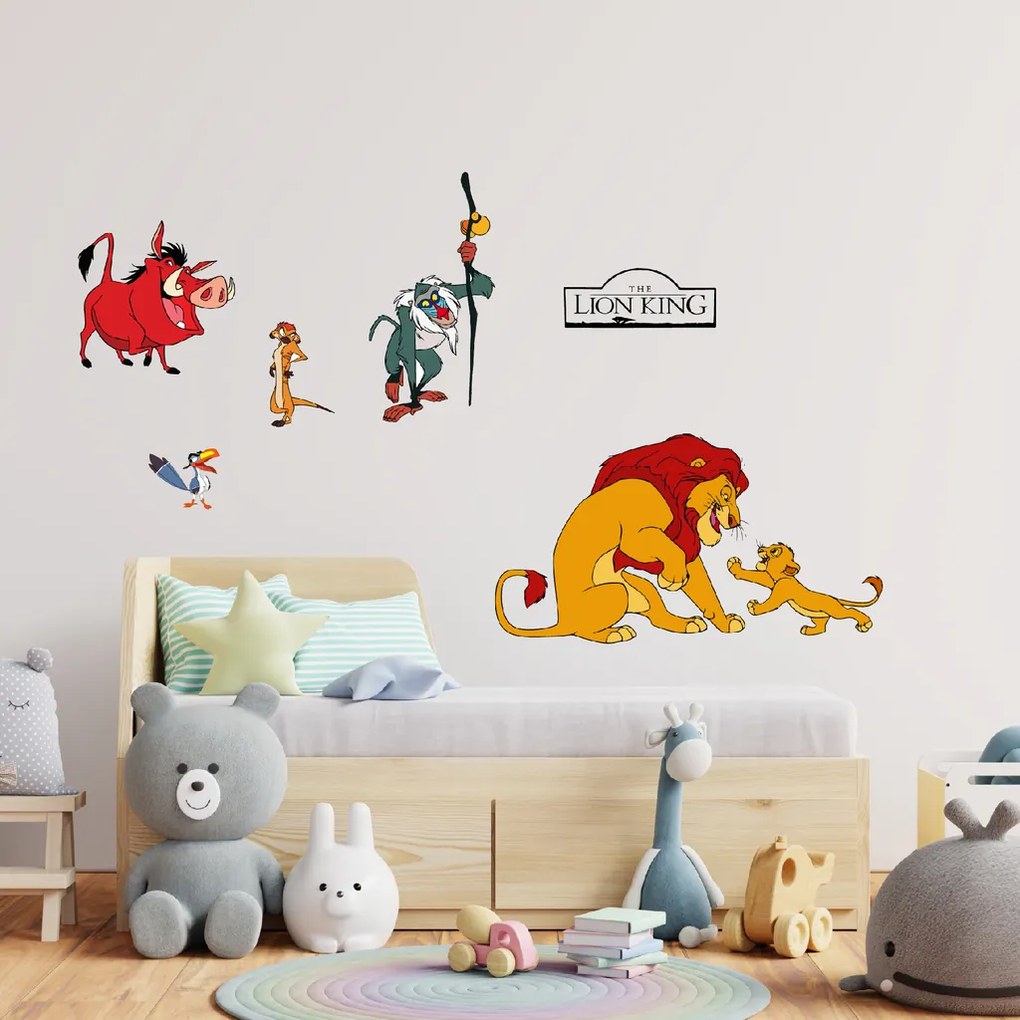 60x70cm Leví kráľ - textilná nálepka na stenu