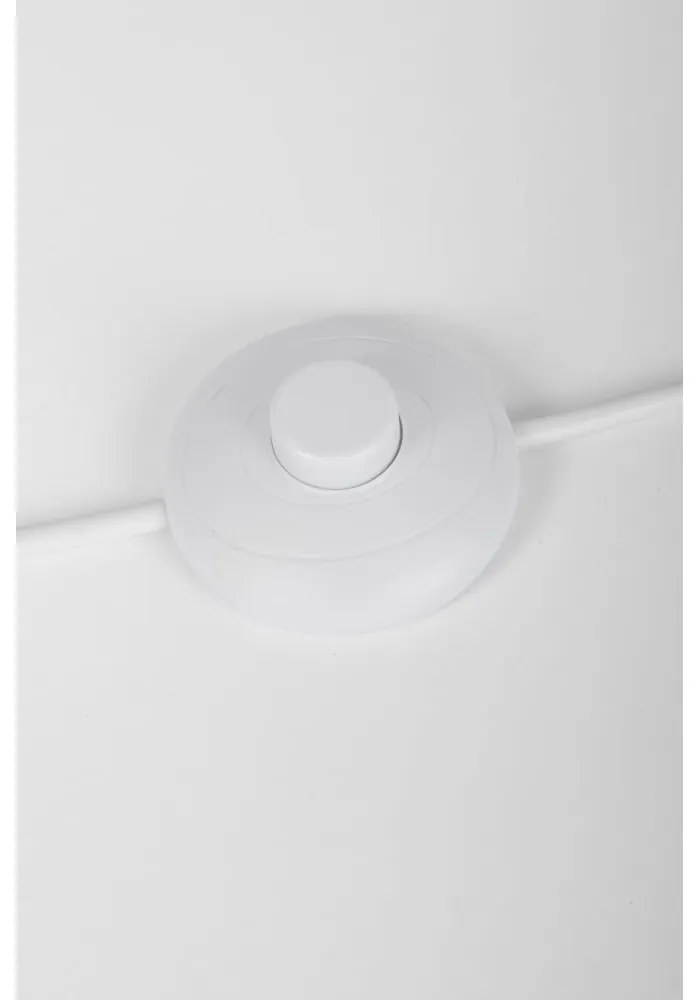 Stojacia lampa s bielymi kovovými nohami a bielym tienidlom Bonami Essentials Kiki