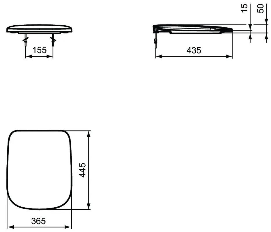 Ideal Standard Esedra- WC sedátko so sklápacou automatikou, T318101