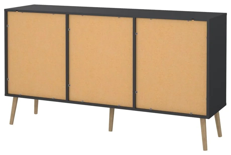 Antracitová nízka komoda 149x82 cm Bodo – Tvilum