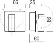 Redo 01-2340 - LED Nástenné bodové svietidlo TOMIX LED/3,2W/230V čierna